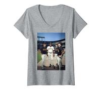 Damen Dusty Baker San Francisco Giants Baseball MLB Michael Grecco T-Shirt mit V-Ausschnitt