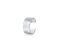 Ohrklemme ELLI "Ohrringe Earcuff Breit Basic Gehämmert 925 Silber" Gr. 10, silber, Ohrringe, Damen, 10, ohne Stein, Silber 925 (Sterlingsilber) (50585912-10) silber