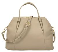 Damen Echtleder Satchel Handtasche Große Tote mit Schultergurt Top Griff Katy, grau, L=32 Cm, H=22 Cm, W=11.5 Cm