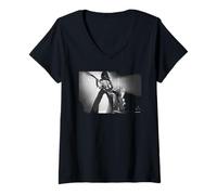 Damen Eddie Van Halen Running with The Devil EVH Simon Fowler T-Shirt mit V-Ausschnitt