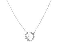 Damen Edelstahlkette Vine Circle Family mit Glassteinen