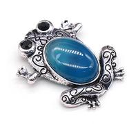 Damen Edelsteine Ketten Froschform Blauer Achat Natursteinkette (Eins) Statement-Chakren Kristall Edelstein-Halskette Valentinstagsgeschenk Schmuck Für Männer Und Frauen