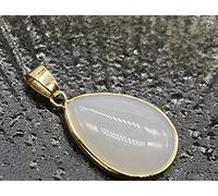 Damen Edelsteine Ketten Tropfenform Weißer Achat Naturstein Halskette Unisex Yoga Chakren Kristall Edelstein Anhänger Halskette Schmuck Für Männer Und Frauen