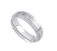 Damen Ehering aus Edelstahl mit Zirkonia L´AMOUR ringgröße 52
