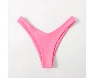Damen einfarbiger High-Cut Bikini-Slip für Sommer Strandurlaub Bikini-Set für Damen Tanga-Bikinis für Damen Badeanzüge für Damen Cheeky Bikini Basic f