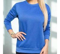 Damen einfarbiger Rundhals Langarm Lässig Pullover Hoodie, in mehreren Farben erhältlich, bequem zum Layering im Frühling, Herbst und Winter