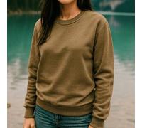 Damen einfarbiger Rundhals Langarm Lässig Pullover Hoodie, in mehreren Farben erhältlich, bequem zum Layering im Frühling, Herbst und Winter