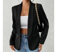 Damen einfarbiger schmal geschnittener eleganter Büro-Pendler-Blazer, dünne Jacke für den Herbst, für Frauen, zierliche Frauen