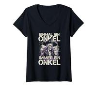 Damen einmal Onkel, Immer Onkel - böhsen onkelz, la Familia T-Shirt mit V-Ausschnitt