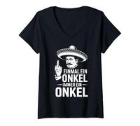 Damen Einmal Onkel Immer Onkel - LA Familia - Böhsen Onkelz Fan T-Shirt mit V-Ausschnitt