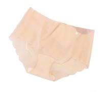 Damen Eis-Seide Slip Nahtlos Transparent Atmungsaktiv für ultra Dünn Mid-Waist Bequeme Unterhose für Damen Alltag und Nachtwäsche Weiß Nahtlose Damen Schlüpfer(XL Pink)
