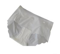 Damen Eis-Seide Slip Nahtlos Transparent Atmungsaktiv für ultra Dünn Mid-Waist Bequeme Unterhose für Damen Alltag und Nachtwäsche Weiß Nahtlose Damen Schlüpfer(XL Green)