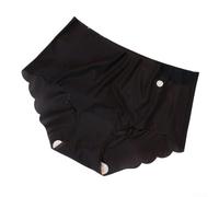 Damen Eis-Seide Slip Nahtlos Transparent Atmungsaktiv für ultra Dünn Mid-Waist Bequeme Unterhose für Damen Alltag und Nachtwäsche Weiß Nahtlose Damen Schlüpfer(L Black)