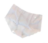 Damen Eis-Seide Slip Nahtlos Transparent Atmungsaktiv für ultra Dünn Mid-Waist Bequeme Unterhose für Damen Alltag und Nachtwäsche Weiß Nahtlose Damen Schlüpfer(M Blue)