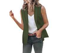 Damen Elegant Kurzarm Blazer Einfarbig Revers Slim Fit Geschäft Büro Jacke Mantel Casual Anzüge Business Bolero Sakko (,Beige)