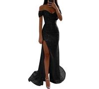 Damen Elegant Lange Ballkleider Satin A-Linie Hochzeitskleid Abendkleider Sexy Neckholder Spaghetti Brautkleid Kleider Lang Prinzessin Brautjungfer Kleid