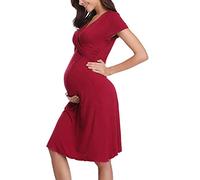 Damen Elegant Spitzenkleid Abendkleid Cocktailkeid Sommerkleid Swing Kleid A Linie V Ausschnitt Festlich Knielang Schwarz Weinrot Weiß S-XXL
