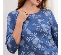 Damen elegante Pendler Blumenstickerei Bluse