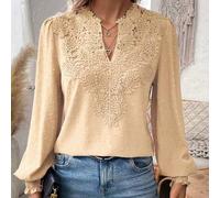 Damen elegantes strukturiertes Strick-Langarmshirt