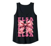 Damen ELSA Name Kokette Schleife Ästhetik für Frauen Mädchen Tank Top