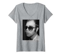 Damen Elton John US-Tour New York Palladium 1979 T-Shirt mit V-Ausschnitt