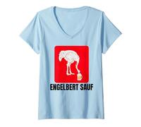 Damen Engelbert Sauf - lustiges T-Shirt mit V-Ausschnitt