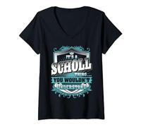 Damen Es ist eine SCHOLL-Sache, die du nicht verstehen würdest. Name Vintage T-Shirt mit V-Ausschnitt
