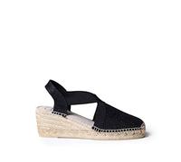 Toni Pons Damen-Espadrille aus Baumwollstoff - Triton - Schwarz, 40 EU