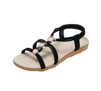 Damen Espadrilles Plateau mit Bändern zum Schnüren Sommer Peep Toe Sandalen Strandschuhe Schöne Sommerschuhe Elegante Sandaletten
