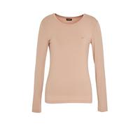 Damen Essential Studs Langarm-T-Shirt mit Rundhalsausschnitt, Rosa, Größe S (Normale Passform), Rose, S