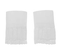 Damen Fake Manschette aus Spitze Weiß Chiffon Abnehmbar Elegant | Frauen, Leicht Kombinierbar, Dehnbar, Modisch und Attraktiv, als Dekoratives Zubehör für Kleidung