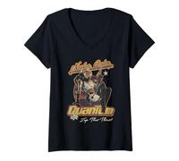 Damen Fallout Video Game Nuka Cola Quantum Vintage Pin-Up Logo T-Shirt mit V-Ausschnitt