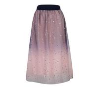 Damen Faschingskostüm Tutu Tüllrock 80er Jahre Fasching Ballett Knielang Puffy Röcke A-Linie Tütü Rock Fastnacht Mehrfarbig Bubble Tüll Tanzkleid Teenager Mädchen Vintage Cosplay, Rosa, M