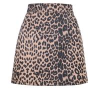 Damen Faux Wildleder Mini Rock Hohe Taille Figurbetonte Kurzer Velours Minirock Kurzer Stretch Bleistiftrock Samt Nicki Stoff Leo Rock Kurz Minirock Glitzerkleid