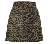 Damen Faux Wildleder Mini Rock Hohe Taille Figurbetonte Kurzer Velours Minirock Kurzer Stretch Bleistiftrock Samt Nicki Stoff Leo Rock Kurz Minirock Glitzerkleid