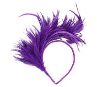Damen Feder Haarreif mit Künstlichen Blumen, 1920er Fascinator Kopfschmuck, Gelb/Orange Feder 20er Jahre Stirnband für Oktoberfest, Karneval, Cocktail, Hochzeit & Tee-Party Accessoires, 1 Stück