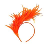 Damen Feder Haarreif mit Künstlichen Blumen, 1920er Fascinator Kopfschmuck, Gelb/Orange Feder 20er Jahre Stirnband für Oktoberfest, Karneval, Cocktail, Hochzeit & Tee-Party Accessoires, 1 Stück