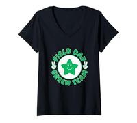 Damen Field Day Fun Day Green Team Fun Team Game Wettbewerbe T-Shirt mit V-Ausschnitt