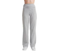 Damen Fitnesshose Bio-Baumwolle Trainingshose Sporthose 1726"Leela Cotton" grau-melange L