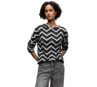 Street One Frauen Flauschiges Shirt in Schwarz, Gr: 46