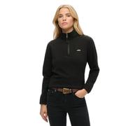 Damen Fleece-Pullover mit halbem Reißverschluss Superdry Schwarz M