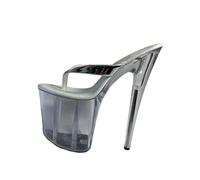 Damen Flip-Flops Sexy Kleid High Heel Sandalen Mode Runde offene Spitze, geeignet für Nachtclub Pole Dance und Modenschau,Clear,44 EU