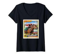 Damen Forever Young Horse, Pferderennen, Del Mar, Santa Anita T-Shirt mit V-Ausschnitt