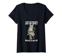 Damen Fox Ich werde oft mit einem Erwachsenen sarkastischen T-Shirt mit V-Ausschnitt