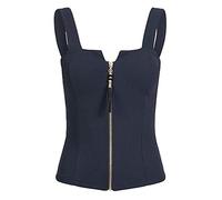 Damen Frauen Mädchen Stretch Cami Camisole Weste Verstellbare Träger Singulett Tank Tiefer V-Ausschnitt, Reißverschluss vorne, Sexy Top Tube Schöne Rückseite Wickelte Unterwäsche Mit Brust Sportweste