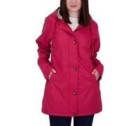 Damen Friesennerz Regenmantel Regenjacke mit Kapuze Gefüttert Wasserdicht Wetterfest Windbreaker Übergangsjacke #ankerglutnebel