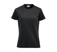 Damen Funktions T-Shirt aus Polyester von Clique. Das T-Shirt für den Sport, perforiert und feuchtigkeitsabführend (Schwarz, S)