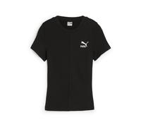 Damen-Funktionsshirt Kurzarm Puma CLASSICS RIBBED SLIM TEE W schwarz 626629-01 - M