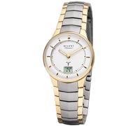 Regent Damen Armbanduhr FR-261 Funk Edelstahl bicolor