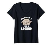 Damen Funny I'm Not Old A Legend Dinosaurier T-Rex Jurassic Grandpa T-Shirt mit V-Ausschnitt